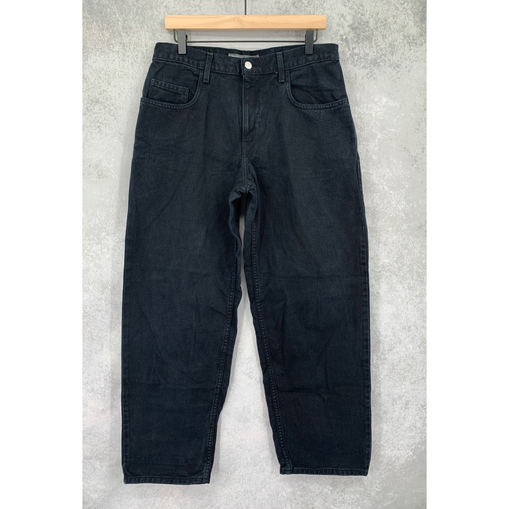 Vintage Levis SilverTab Jeans Mens 32x30 Black Baggy Fit 2001 Denim (Tag 32x32)